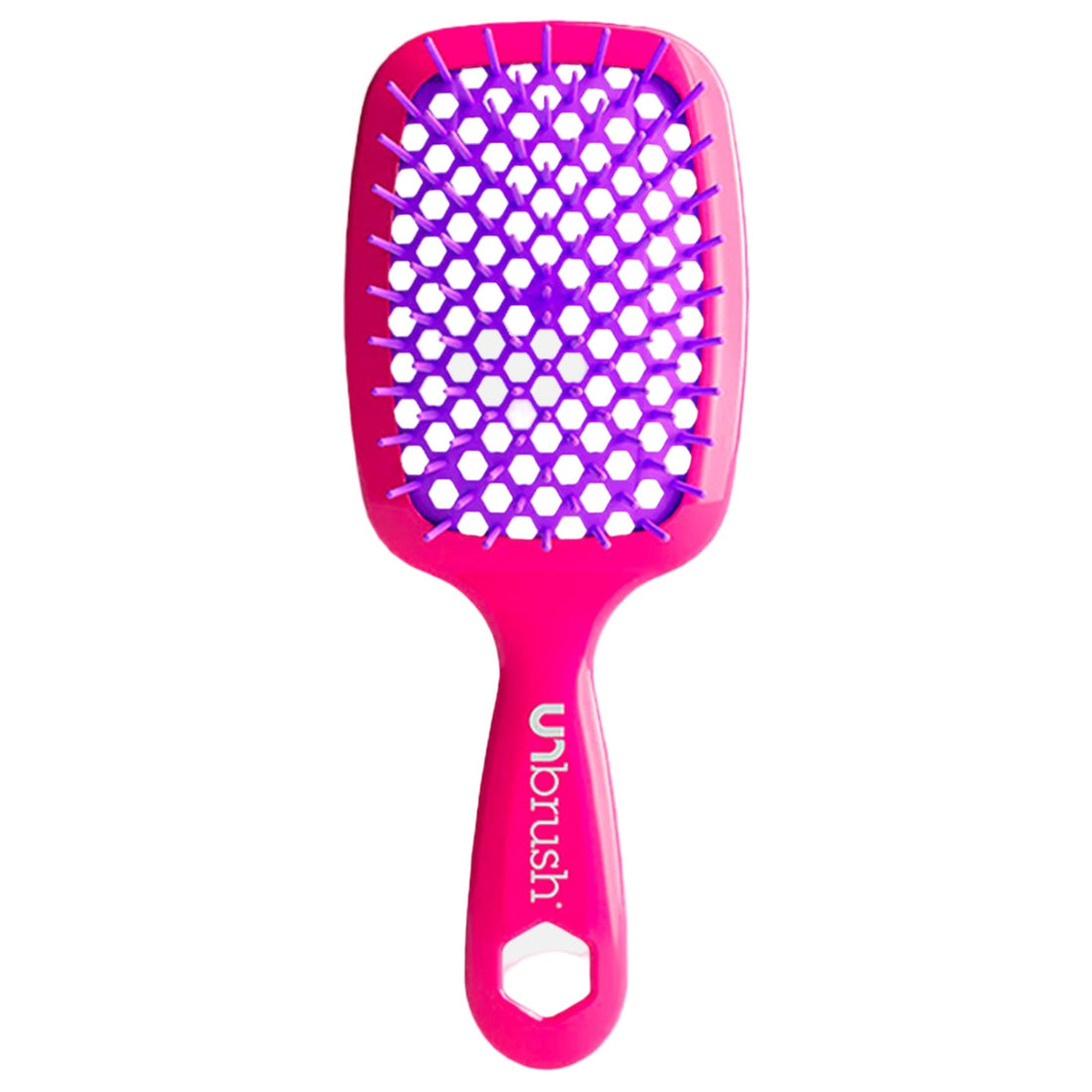 UNbrush Detangling Hair Brush Neon - Pink Burst