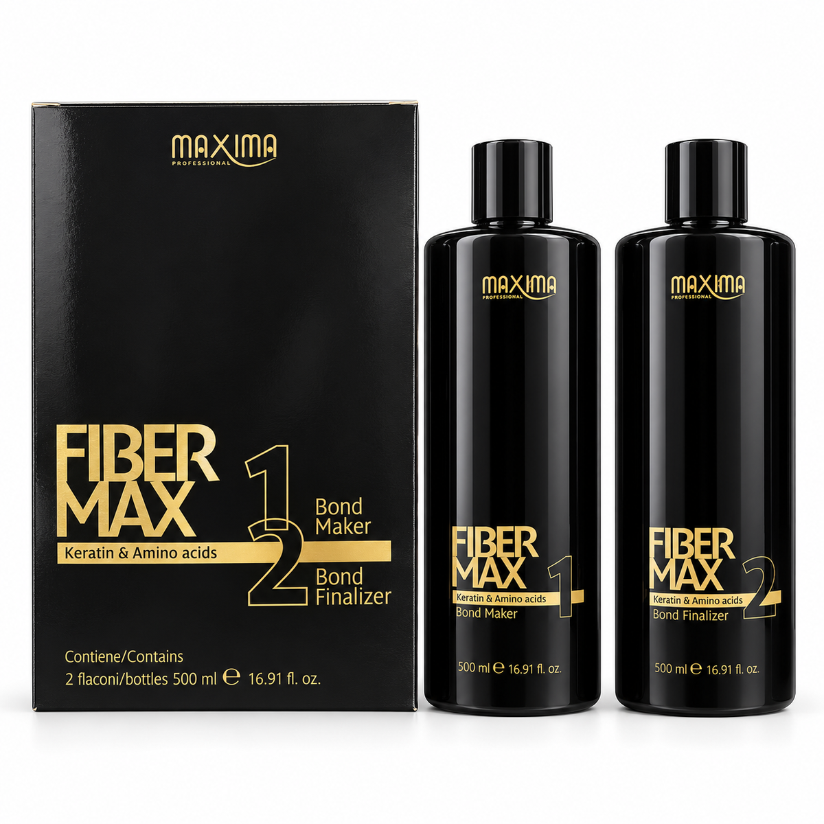 Maxima Fiber Max Keratin & Amino Acids Set - Bond Maker + Bond Finalizer