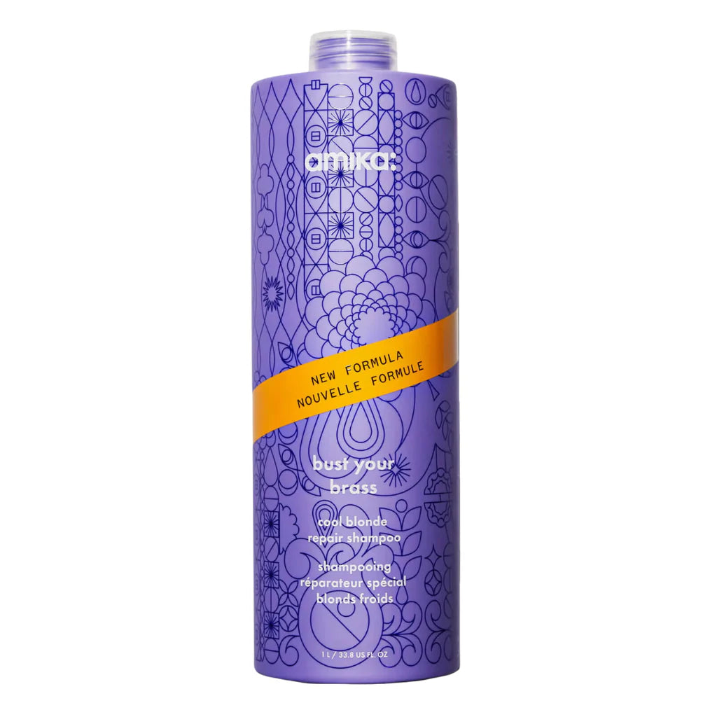 Amika Bust Your Brass Cool Blonde Repair Shampoo 1L