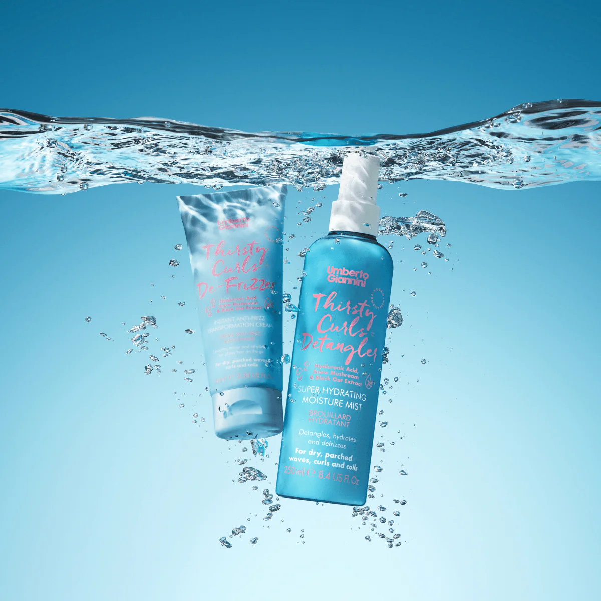 Umberto Giannini Thirsty Curls Detangler Super Hydrating Moisture Mist 250ml