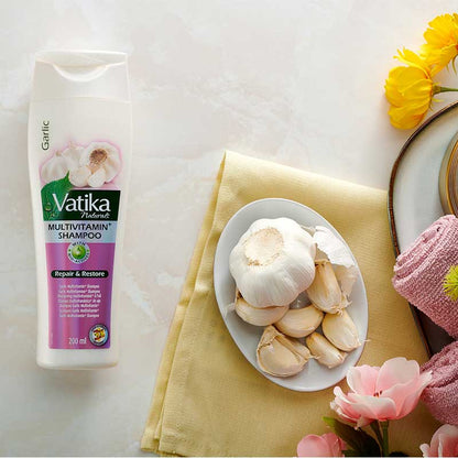 Dabur Vatika Naturals Garlic Multi Vitamin+ Shampoo 400ml
