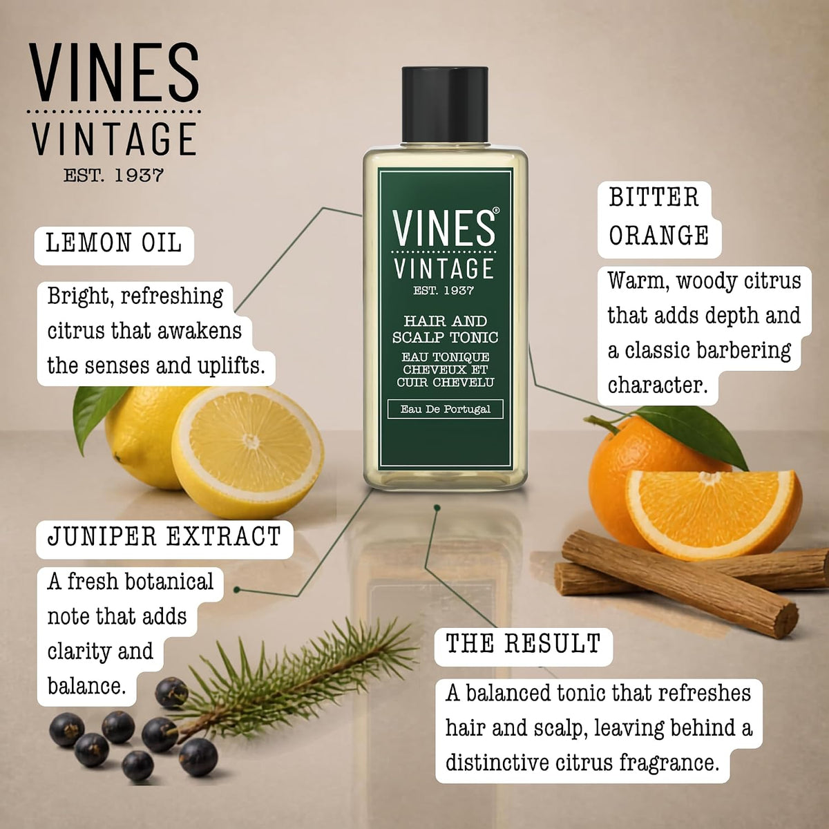 Vines Vintage Hair & Scalp Tonic Eau De Portugal 200ml