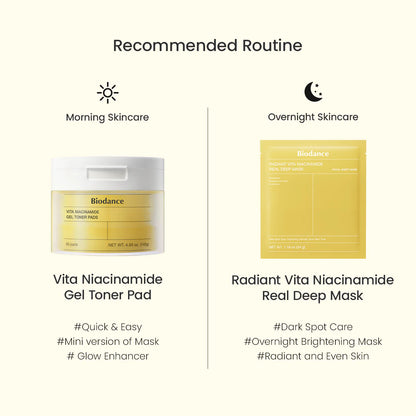 Biodance Vita Niacinamide Toner Pads 60pcs