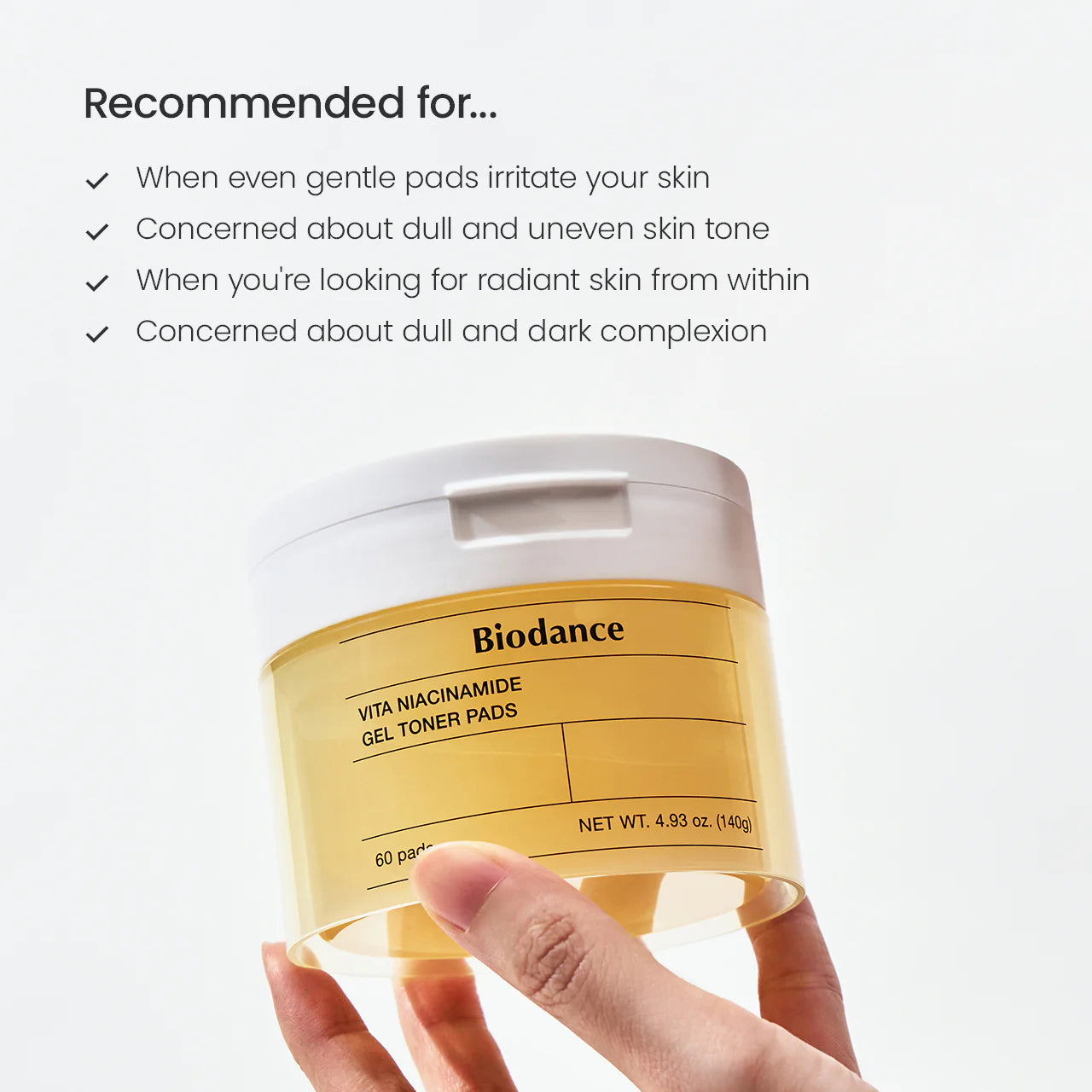 Biodance Vita Niacinamide Toner Pads 60pcs