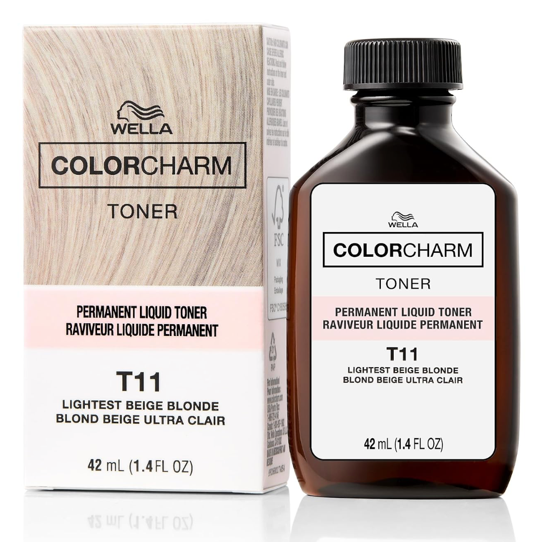 Wella Color Charm Permanent Liquid Toner 42ml T11 Lightest Beige Blonde