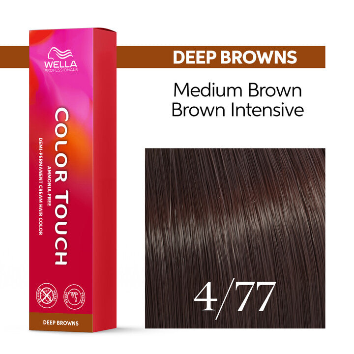 Wella Color Touch Demi-Permanent Colour 60ml 4/77 Deep Browns
