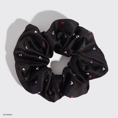 Kitsch &amp; Mickey and Minnie Recycled Fabric Scrunchie - Black
