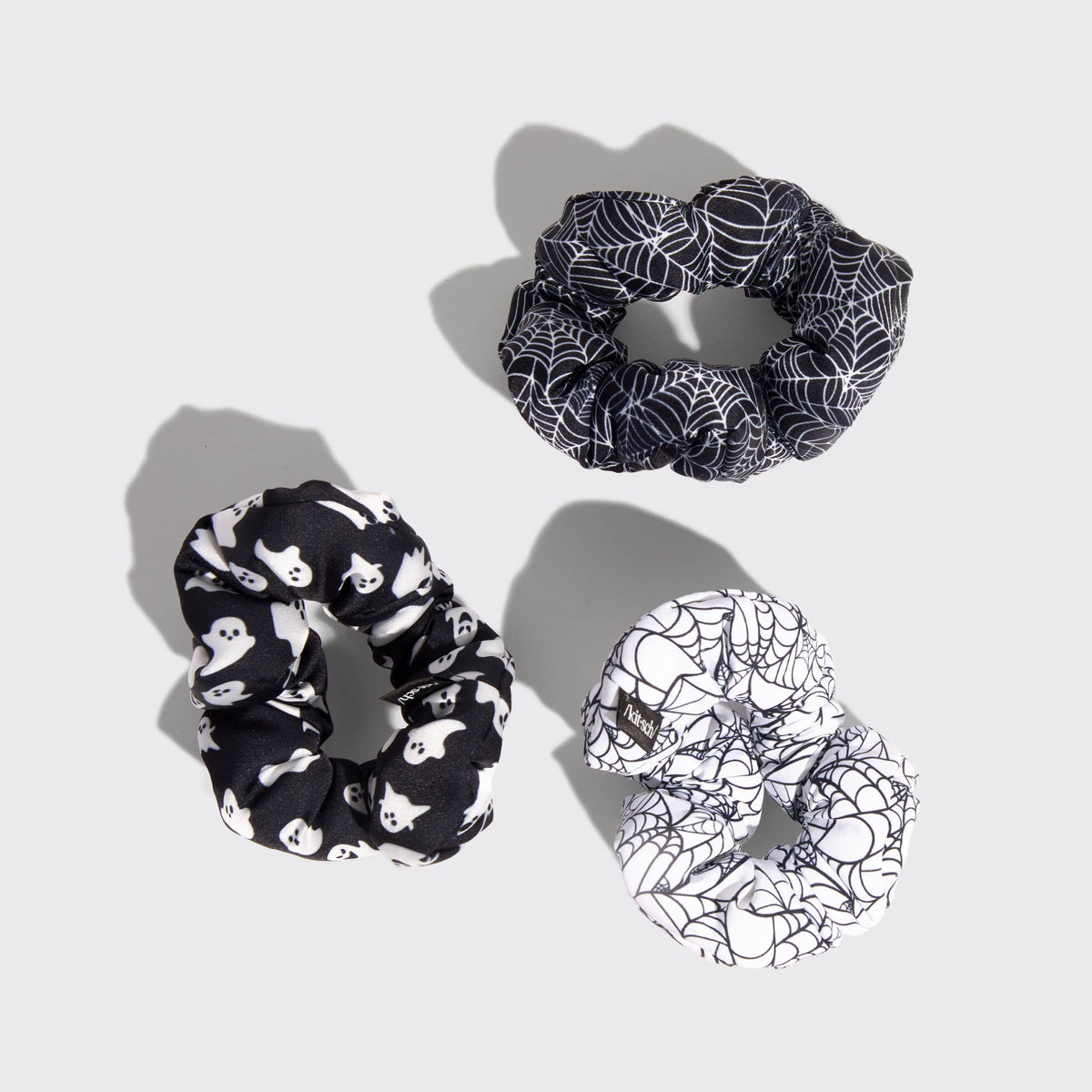 Kitsch Cloud Scrunchies 3pc Set - Spiderweb