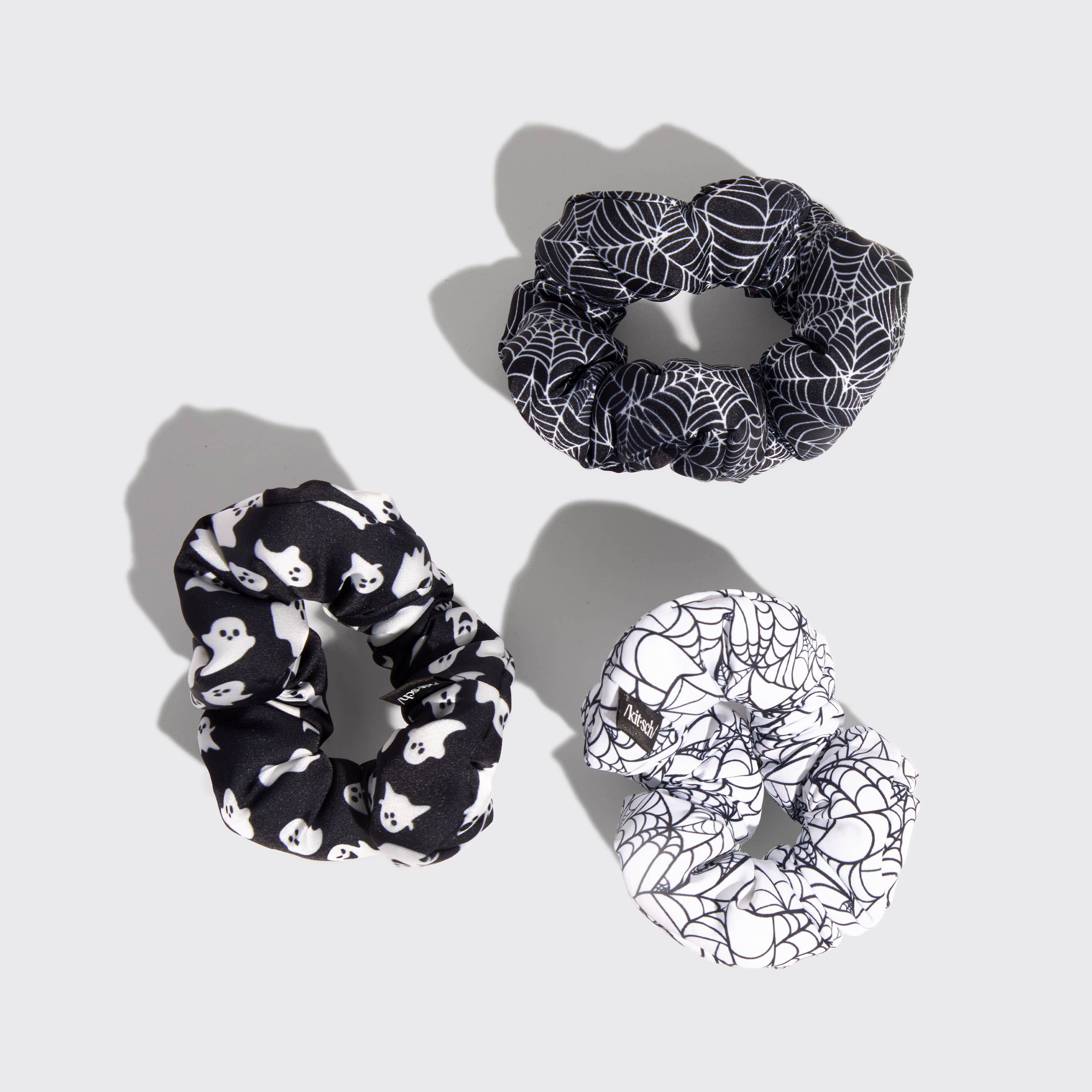 Kitsch Cloud Scrunchies 3pc Set - Spiderweb
