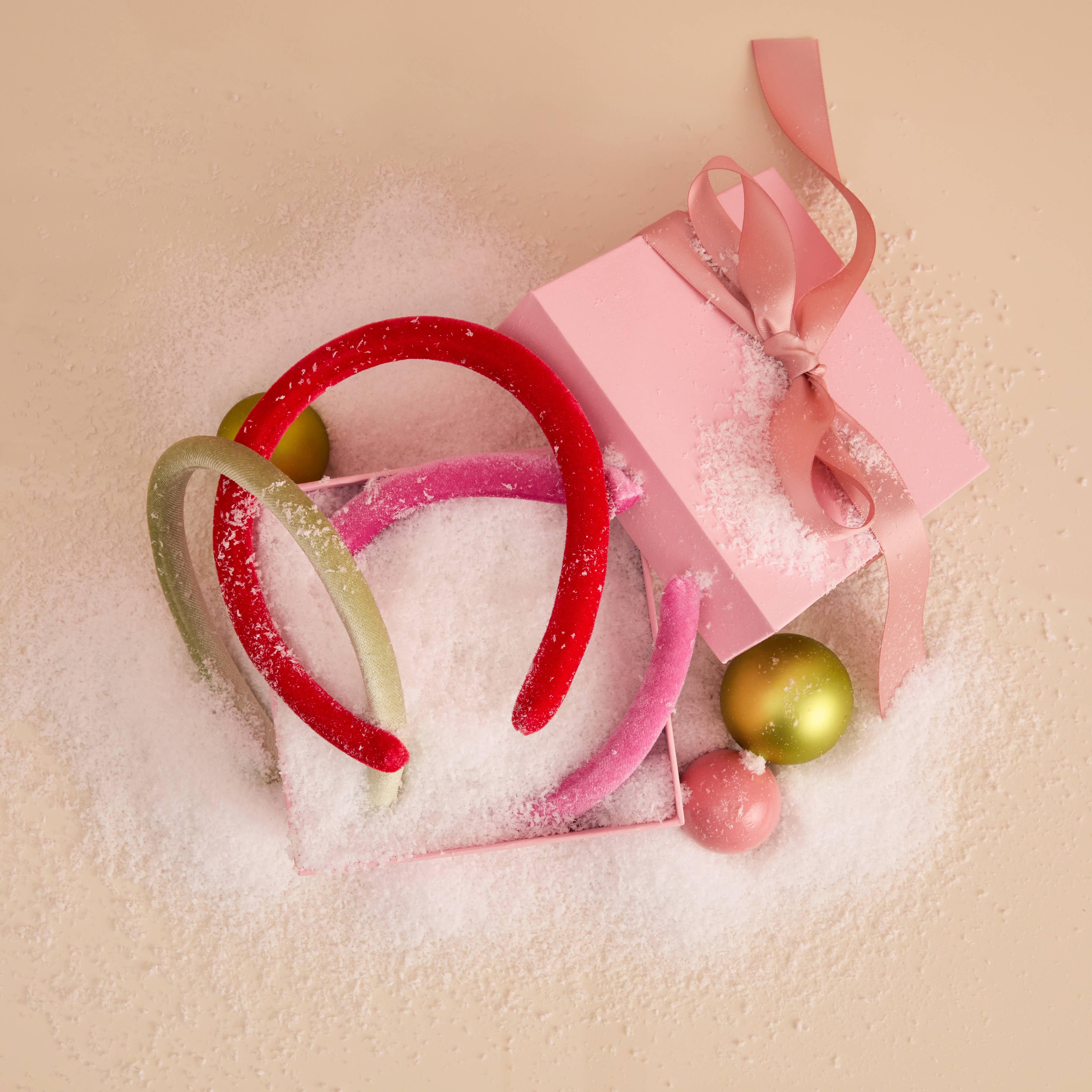 Kitsch Holiday Velvet Headband 3pc Set