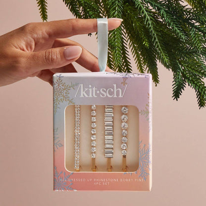 Kitsch All Dressed up Rhinestone Bobby Pins 4pc Set