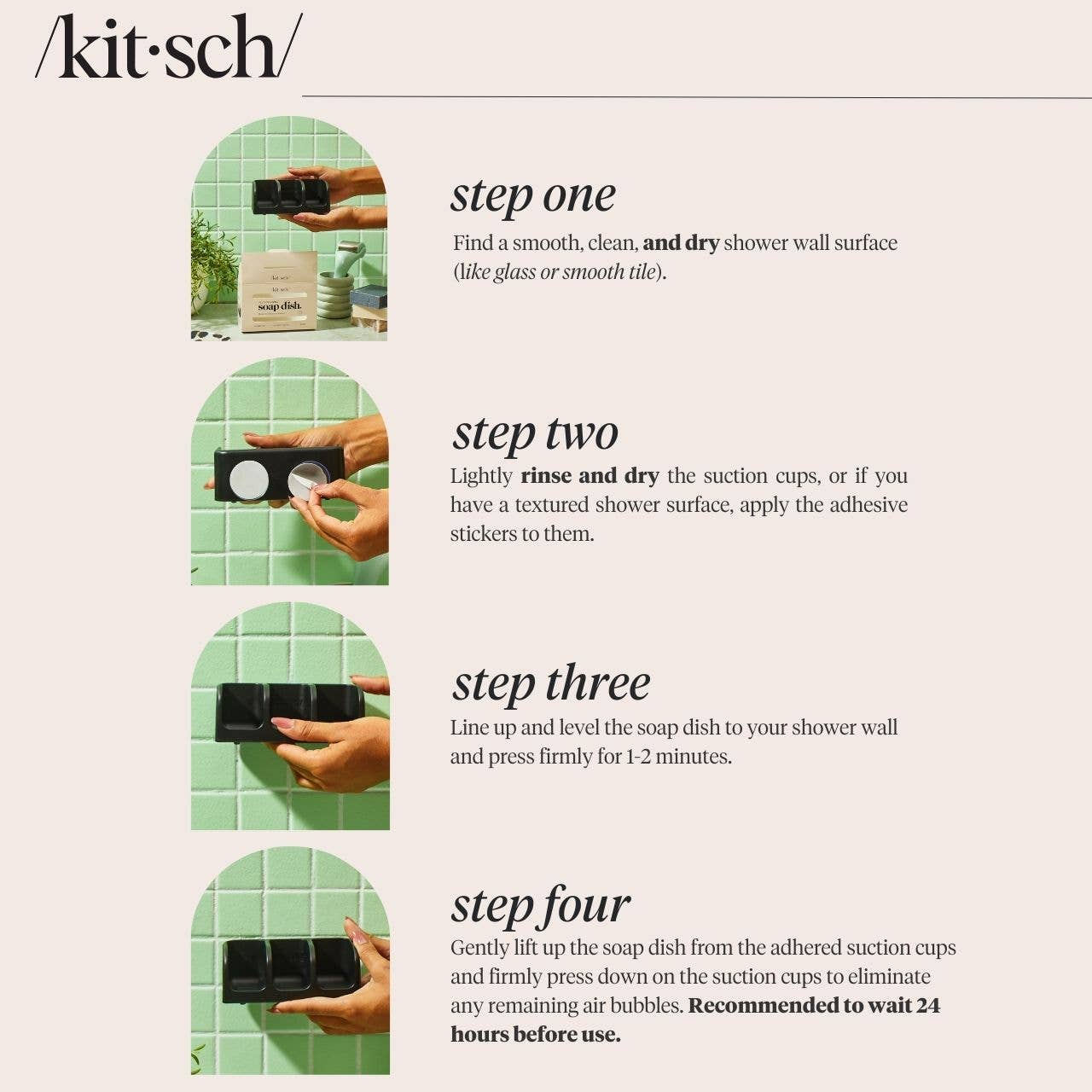 Kitsch Bottle-Free Beauty Self-Draining Soap Dish