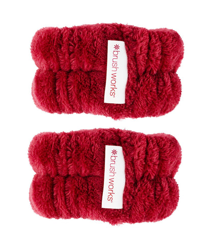 Brushworks Limited Edition Microfibre Wrist Wash Bands (Red)