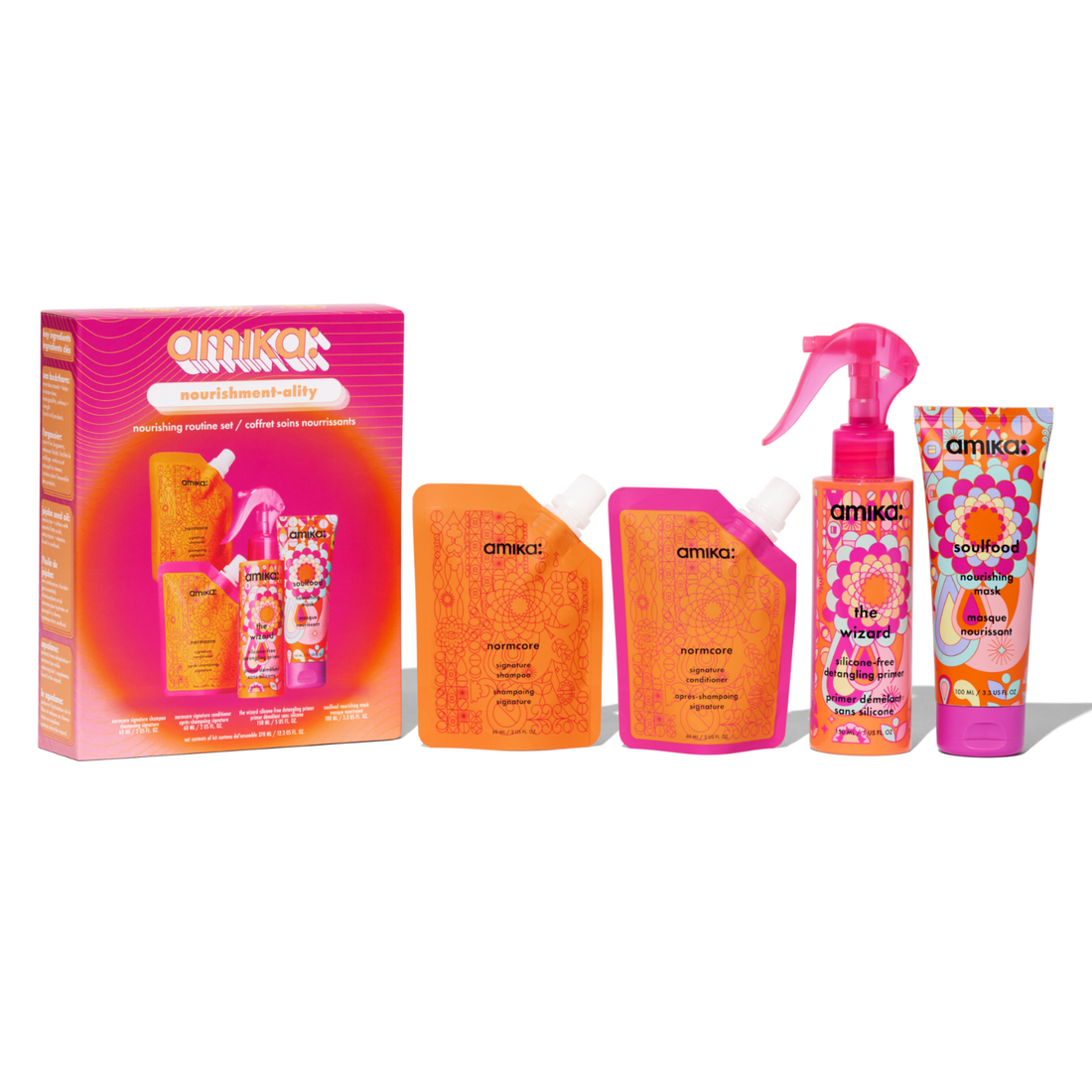 Amika Nourishment-ality Nourishing Routine Set - 4pc
