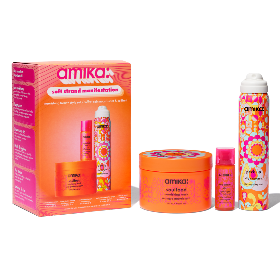Amika Soft Strand Manifestation Treat &amp; Style Set - 3pc