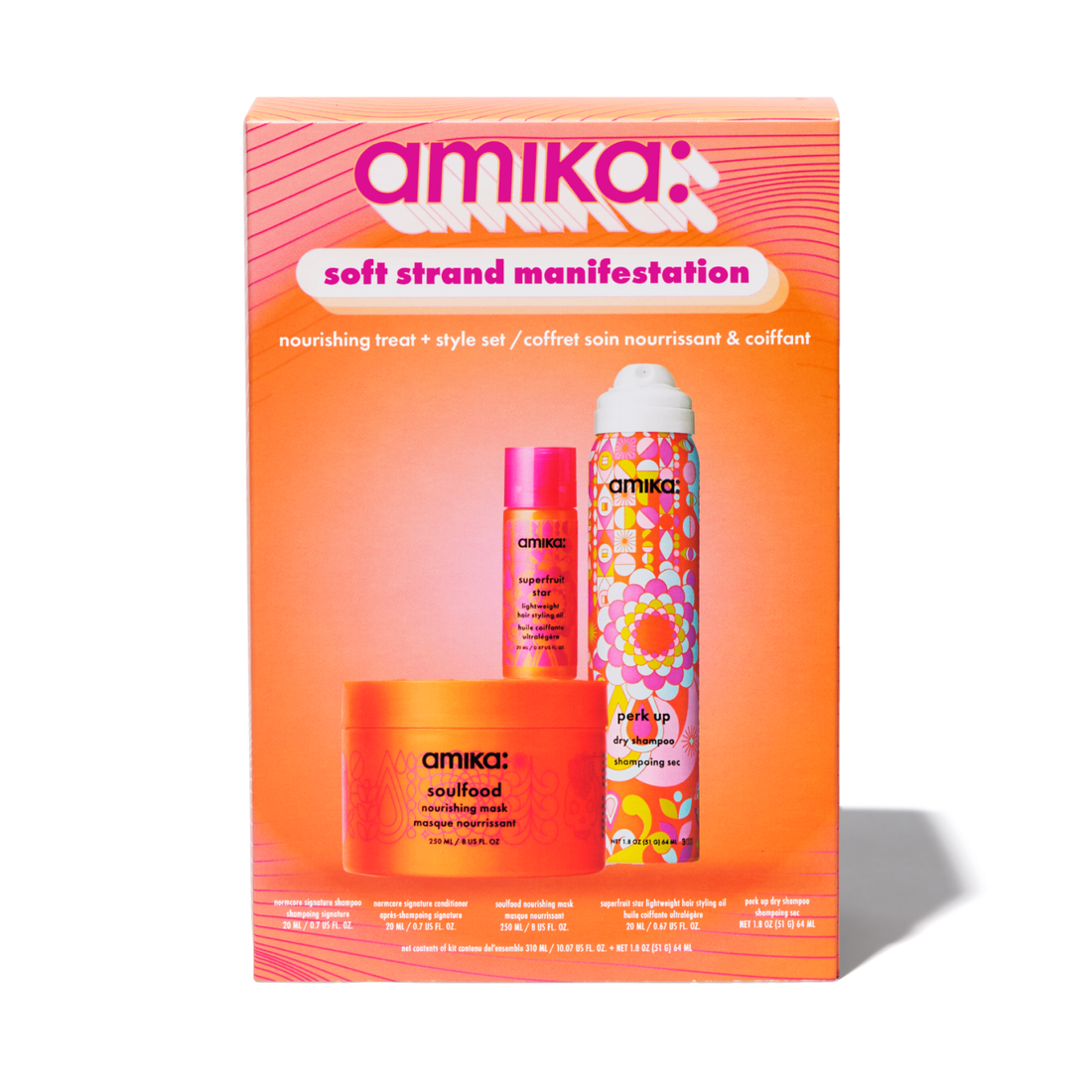 Amika Soft Strand Manifestation Treat &amp; Style Set - 3pc
