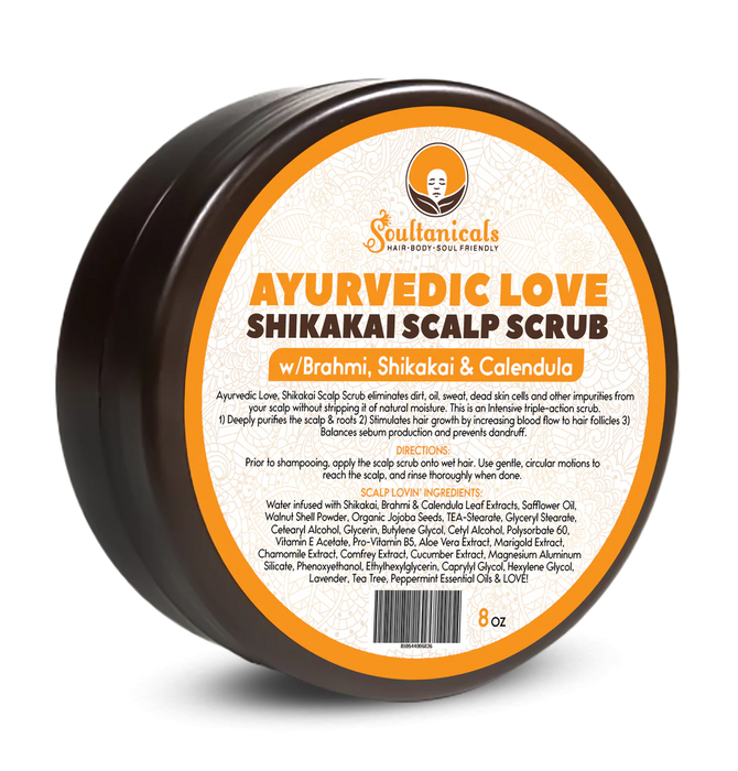 Soultanicals Ayurvedic Love Shikakai Scalp Scrub 8oz