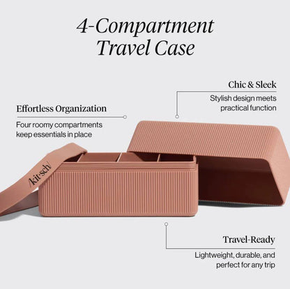 Kitsch 4-Compartment Travel Case - Terracotta