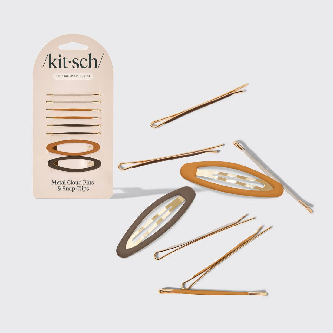 Kitsch Metal Cloud Pins &amp; Snap Clips 8pc Set - Sedona