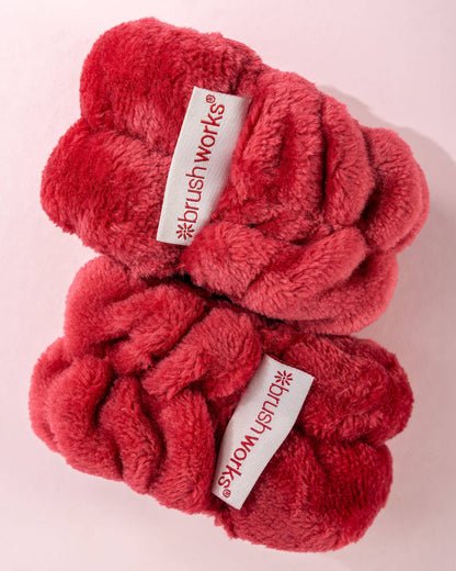 Brushworks Limited Edition Microfibre Wrist Wash Bands (Red)
