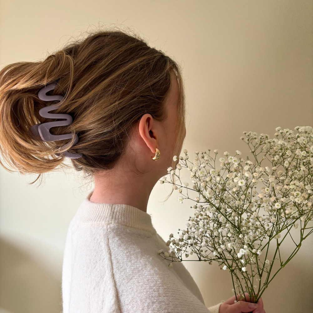 Coconut Lane Squiggle Claw Clip - Lilac