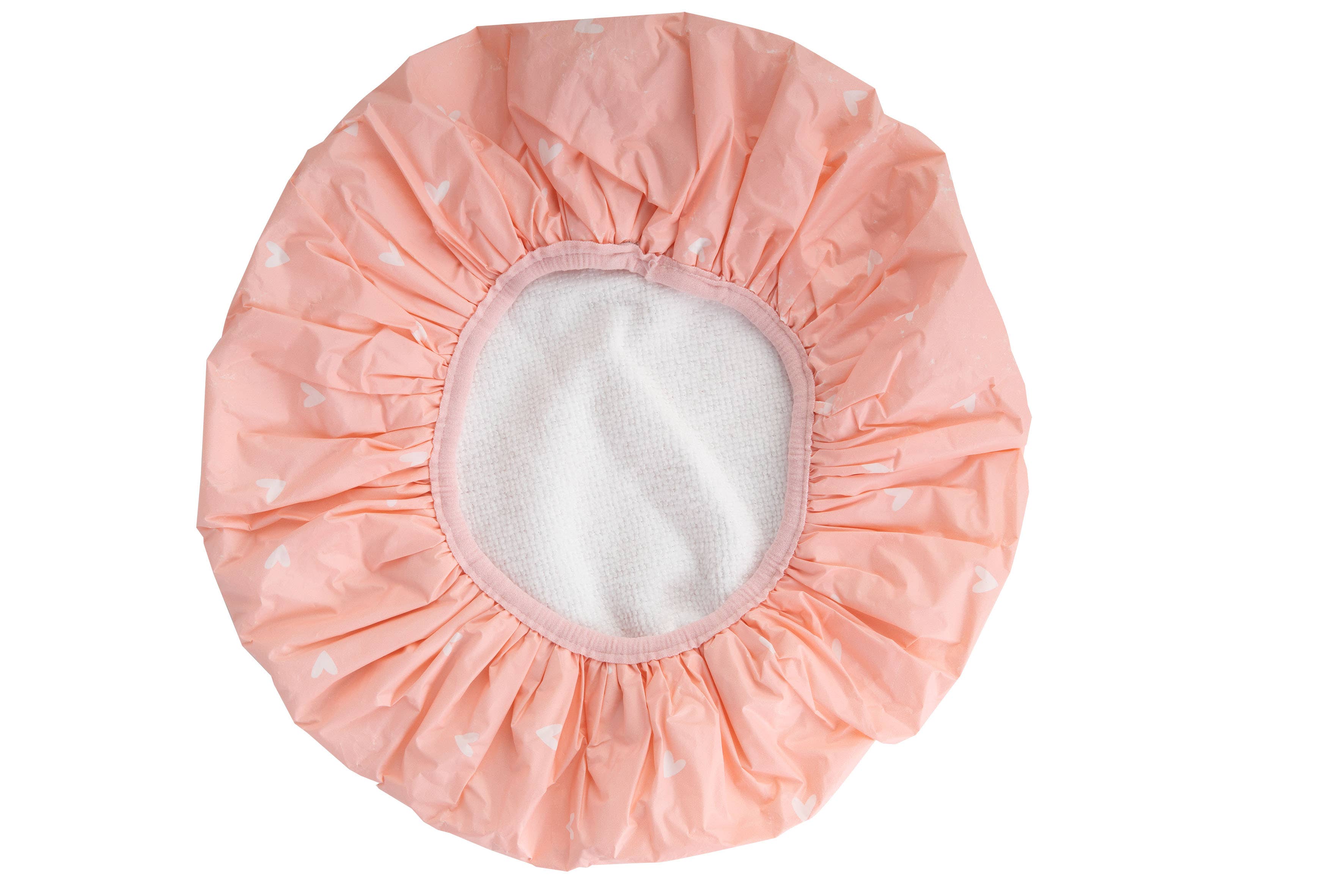Brushworks Reversible Shower Cap - Heart Pattern