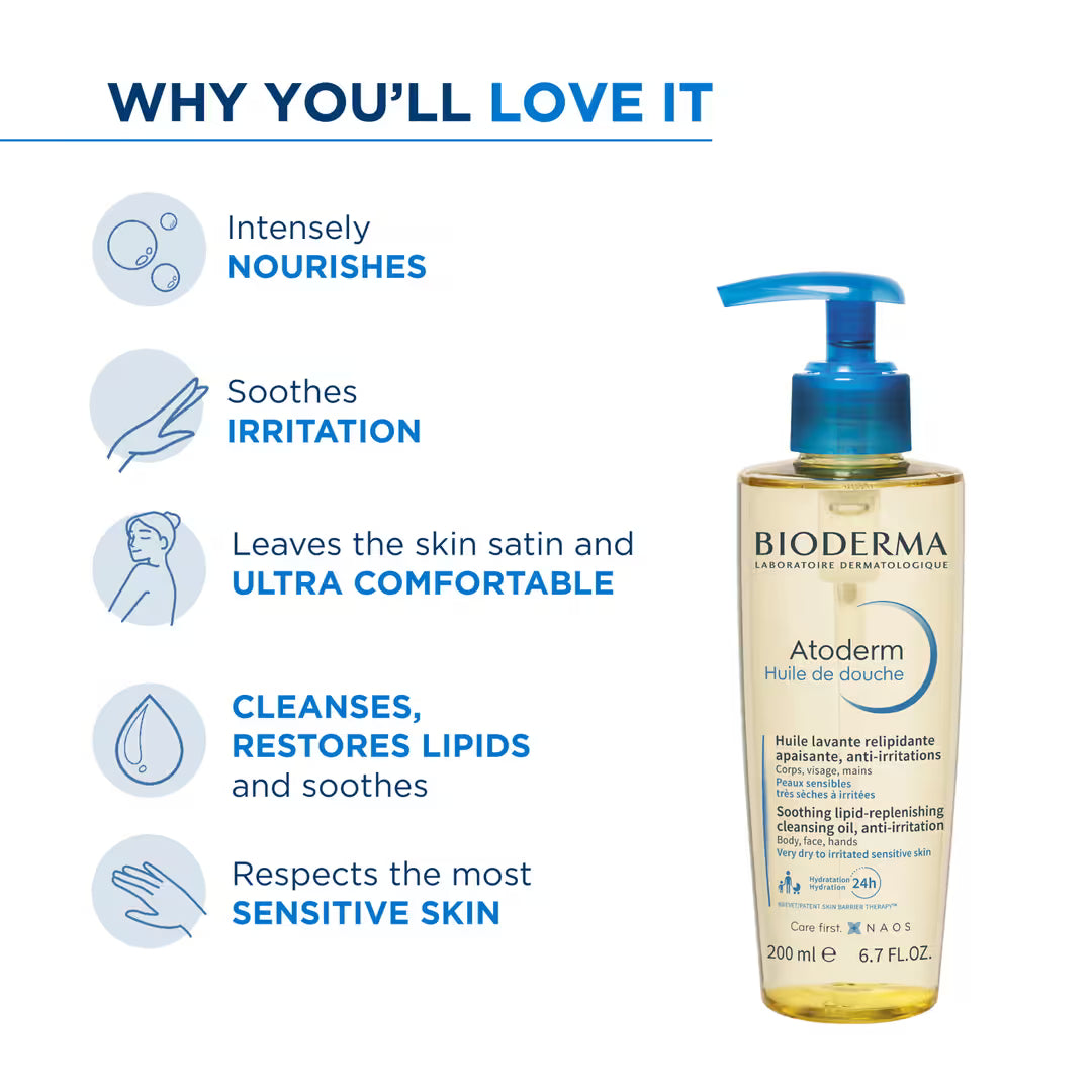 Bioderma Atoderm Soothing Lipid-Replenishing Cleansing Oil
