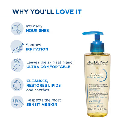 Bioderma Atoderm Soothing Lipid-Replenishing Cleansing Oil