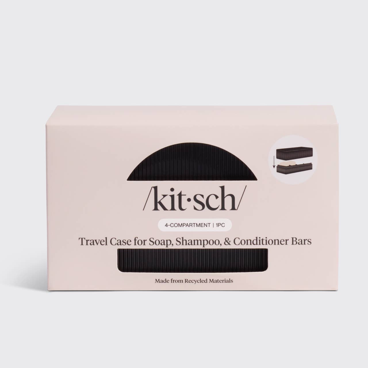 Kitsch 4-Compartment Travel Case - Black
