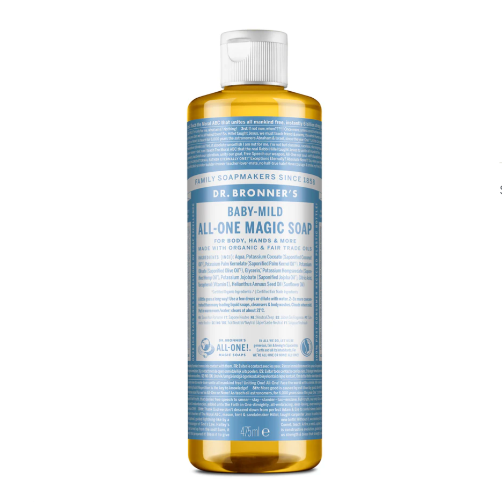 Dr. Bronner's 18-in-1 Hemp Unscented Baby-Mild Pure-Castile Liquid Soap