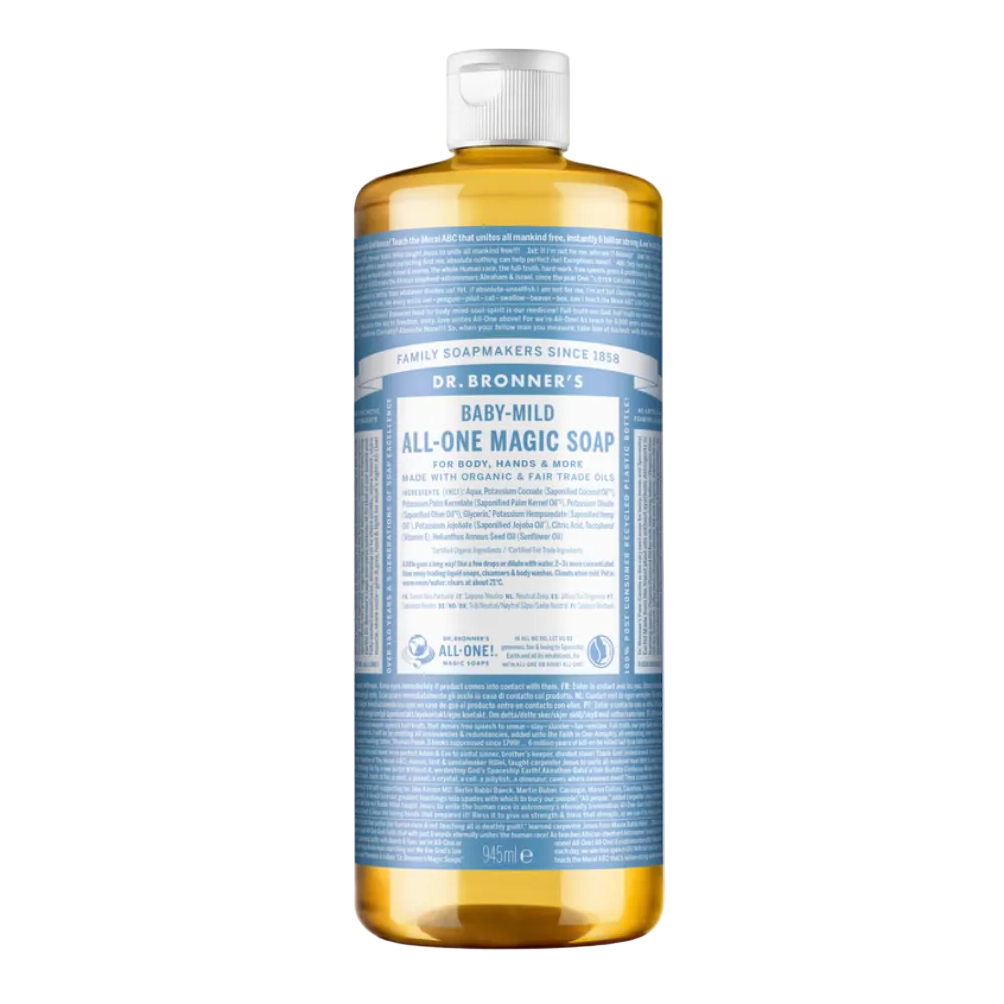 Dr. Bronner's 18-in-1 Hemp Unscented Baby-Mild Pure-Castile Liquid Soap