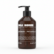 Bottle of Bali Home Rosemary Patchouli hand wash on a white background
