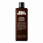 bali gents coffein activator shampoo with rosemary and anagain on white background