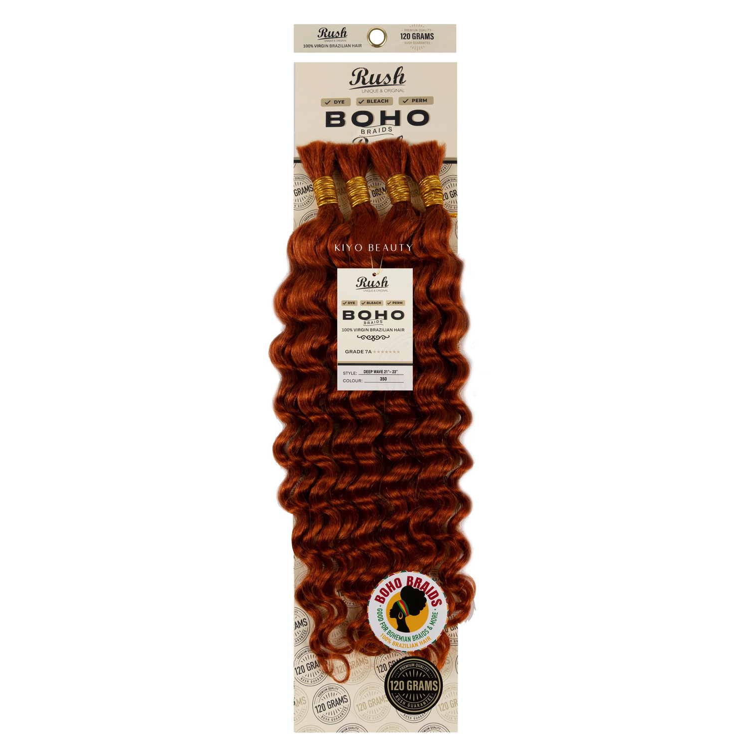 Rush 100% Virgin Brazilian Boho Braids Deep Wave Bulk 21-23&