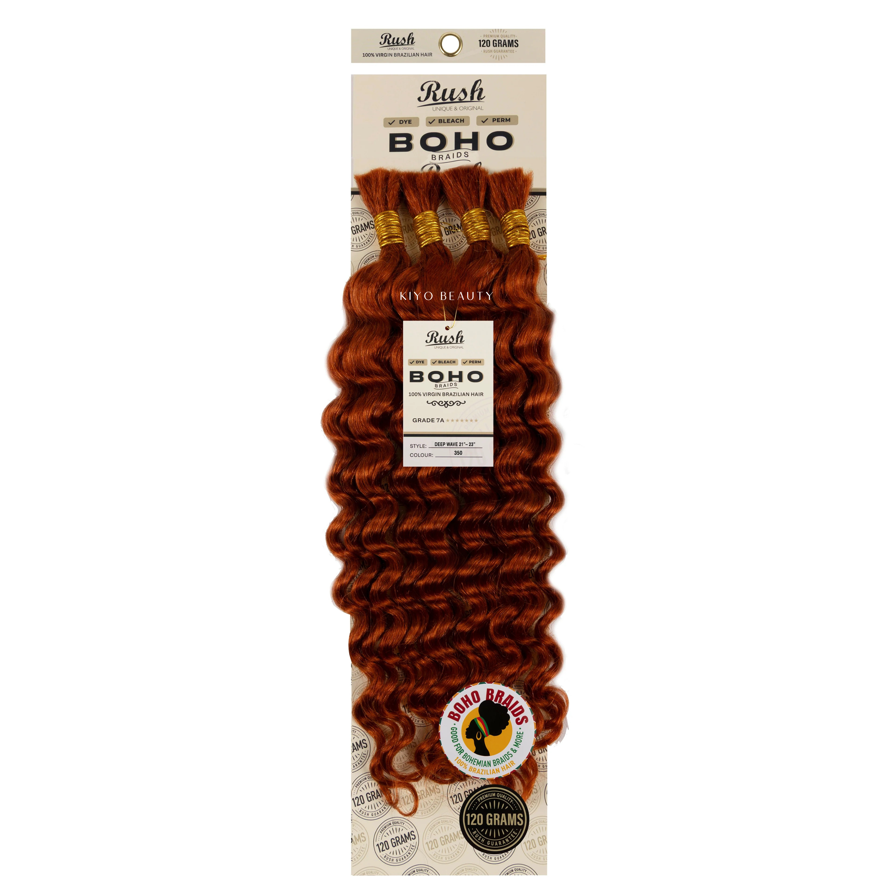 Rush 100% Virgin Brazilian Boho Braids Deep Wave Bulk 21-23&