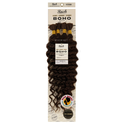 Rush 100% Virgin Brazilian Boho Braids Deep Wave Bulk 21-23&