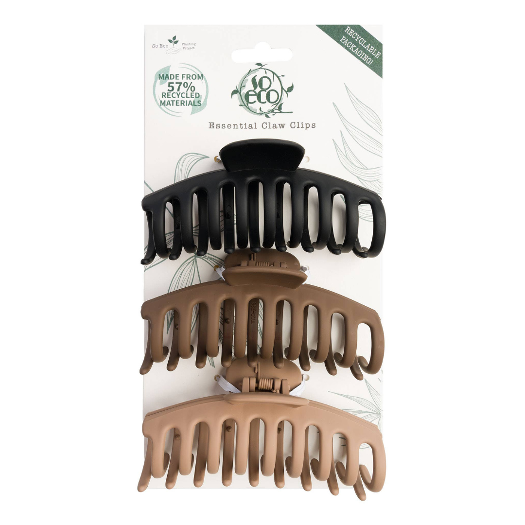 So Eco Essential Claw Clips  - 3 Pack