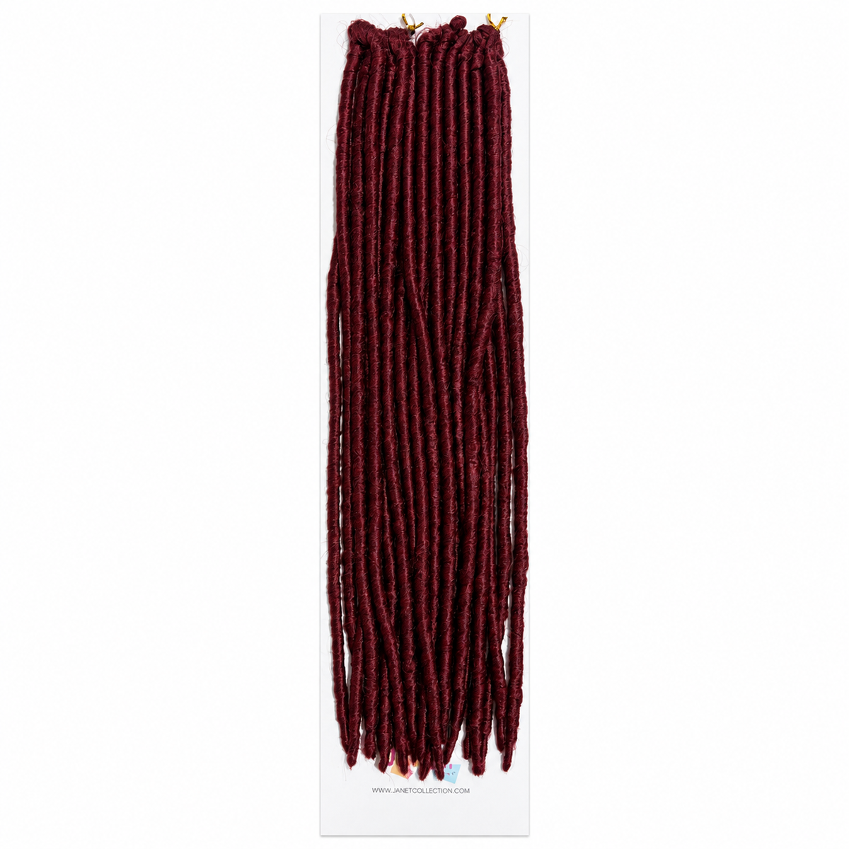Janet Collection Crochet Havana Mambo Faux Locs 18" in burgundy