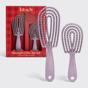 Kitsch Detangling Duo 2pc Set - Soft Violet