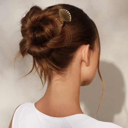 Kitsch Metal Clam Shell French Hair Pin - Gold
