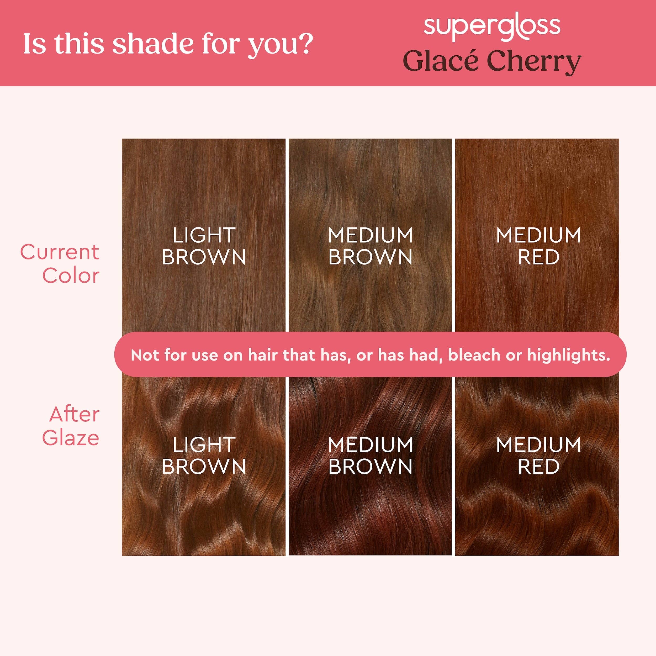Glaze Supergloss Glacé Cherry - For Brunettes & Redheads 190ml