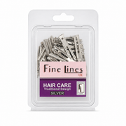 Fine Lines Silver Double Prong Metal Clip 36pcs