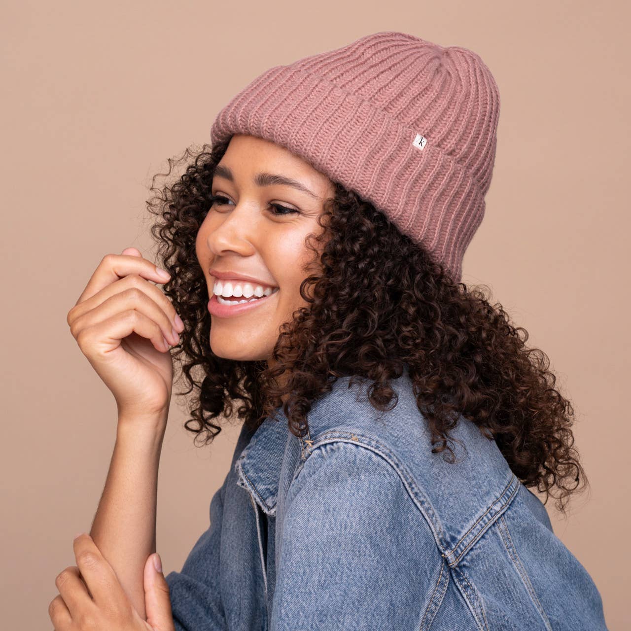 Kitsch Glazey™ Satin-Lined Beanie - Blush