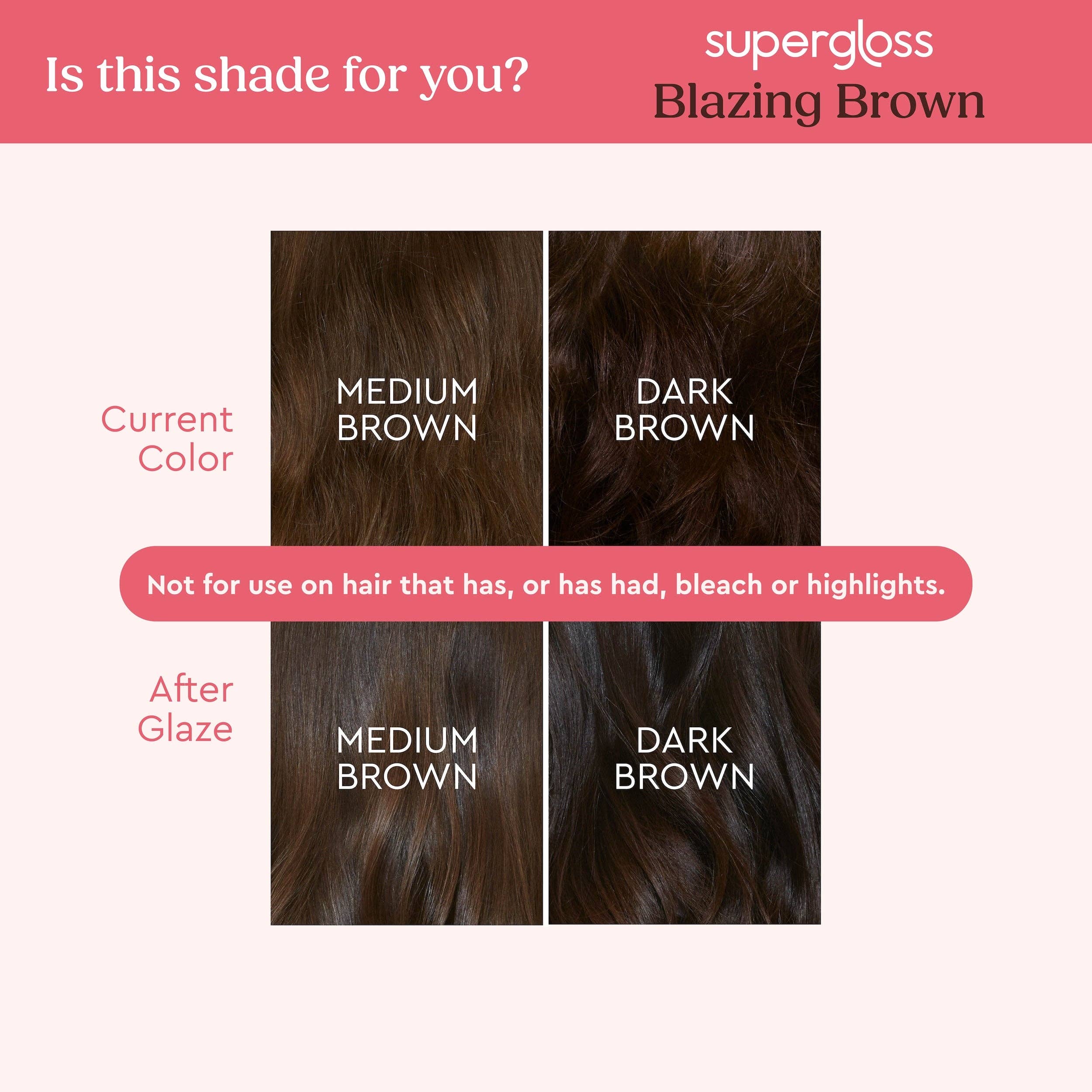 Glaze Supergloss Blazing Brown - For Brunettes 190ml