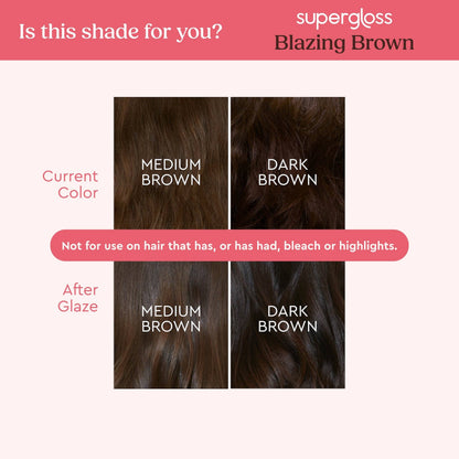 Glaze Supergloss Blazing Brown - For Brunettes 190ml