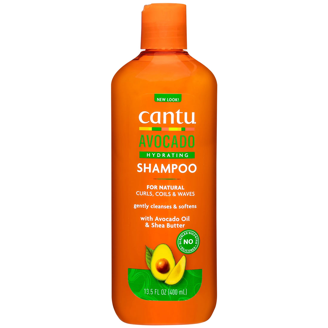Cantu Avocado Hydrating Shampoo bottle on a white background