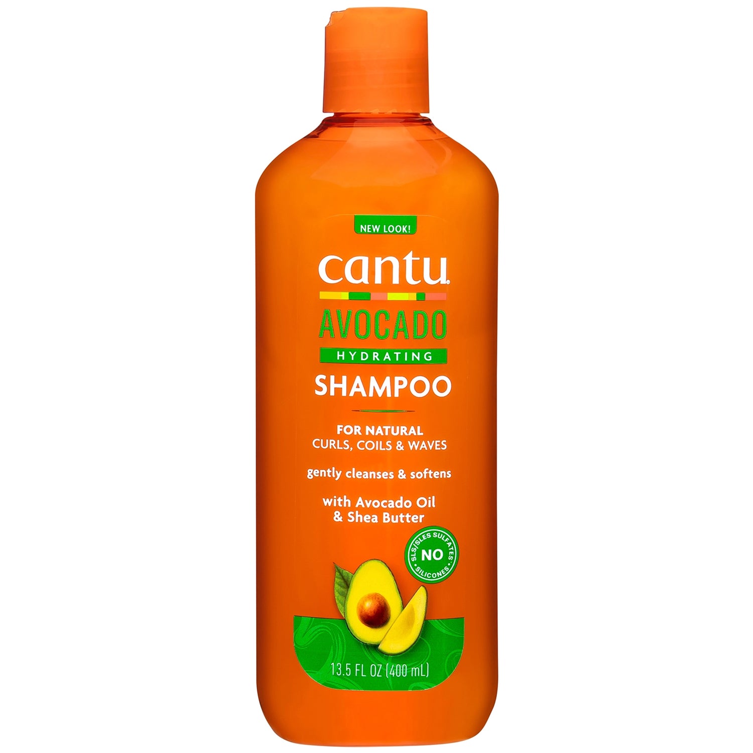Cantu Avocado Hydrating Shampoo bottle on a white background