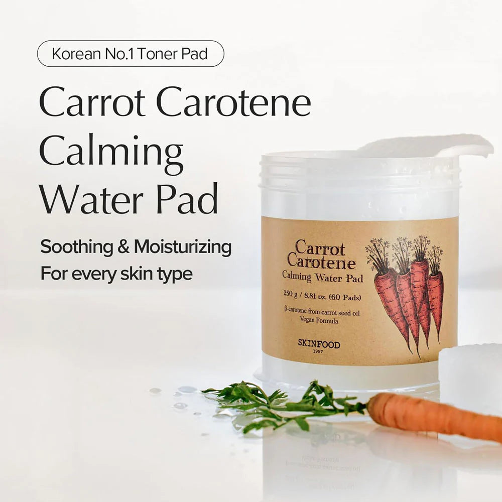 SKINFOOD Carrot Carotene Calming Water Pad 60 Pcs