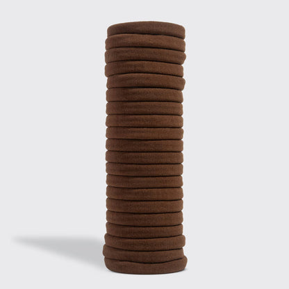 Kitsch Seamless Hair Elastics 20pc Set - Chocolate