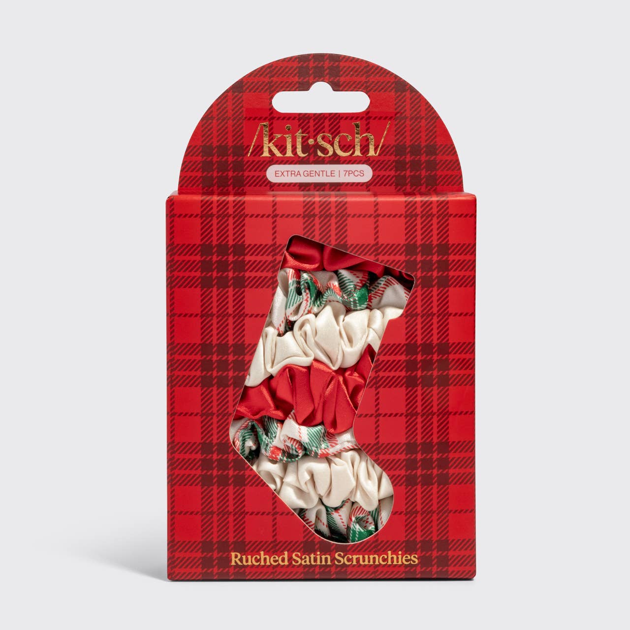 Kitsch Holiday Ruched Satin Scrunchies 7pc Set